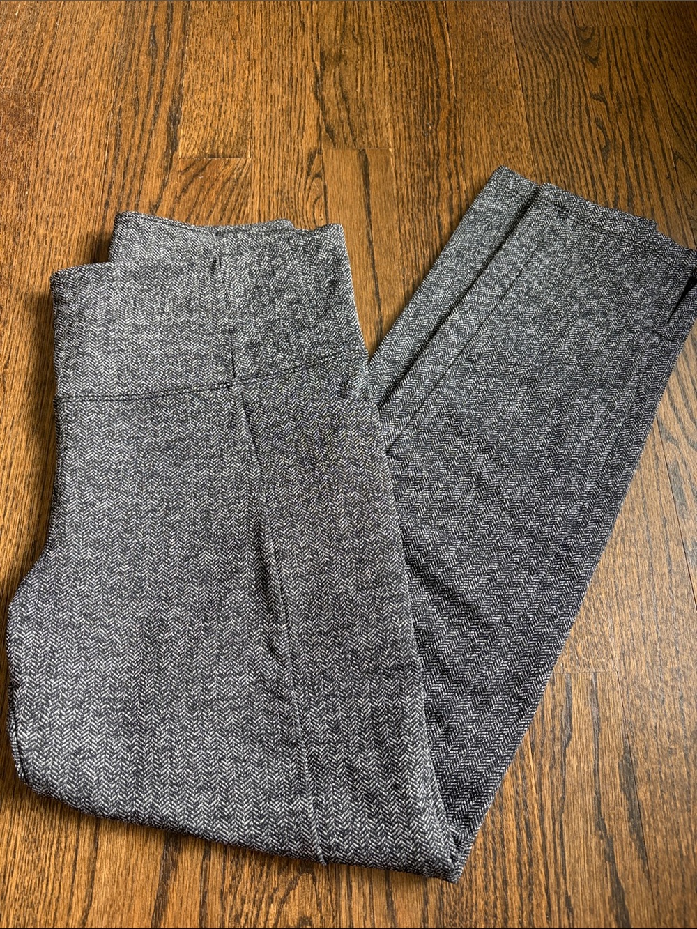 Athleta Gray Herringbone Ankle Pants